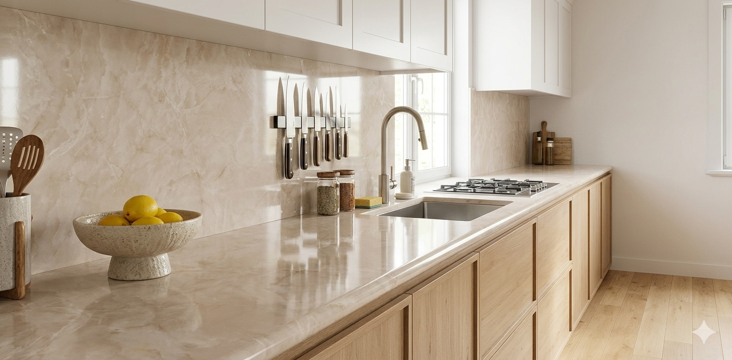 Countertop & Backsplash — Sintered Stone Inspiration